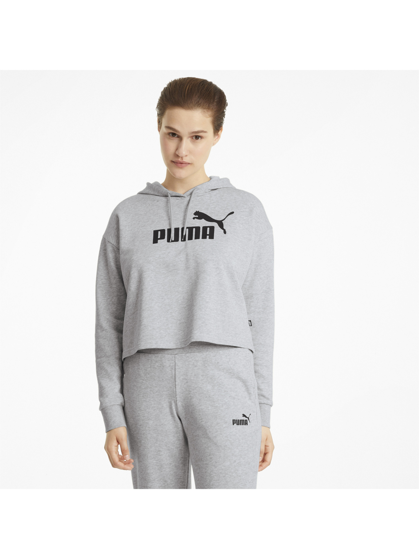 Худи PUMA Ess Cropped Logo Hoodie Tr модель 586870 Фото