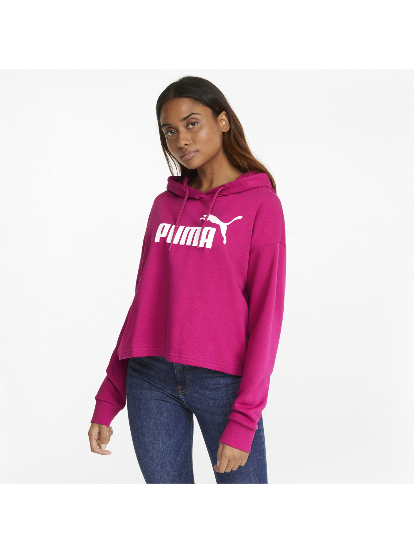 Худи PUMA Ess Cropped Logo Hoodie Tr модель 586870 Фото