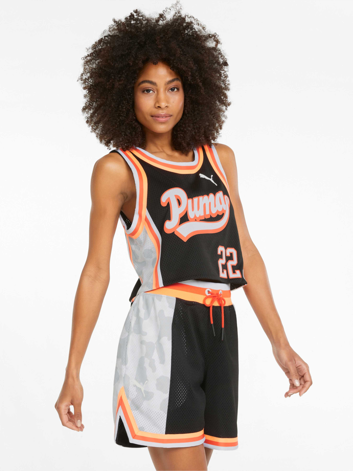 Топ спортивный PUMA Ballin' Crop Jersey Aop модель 534347 Фото