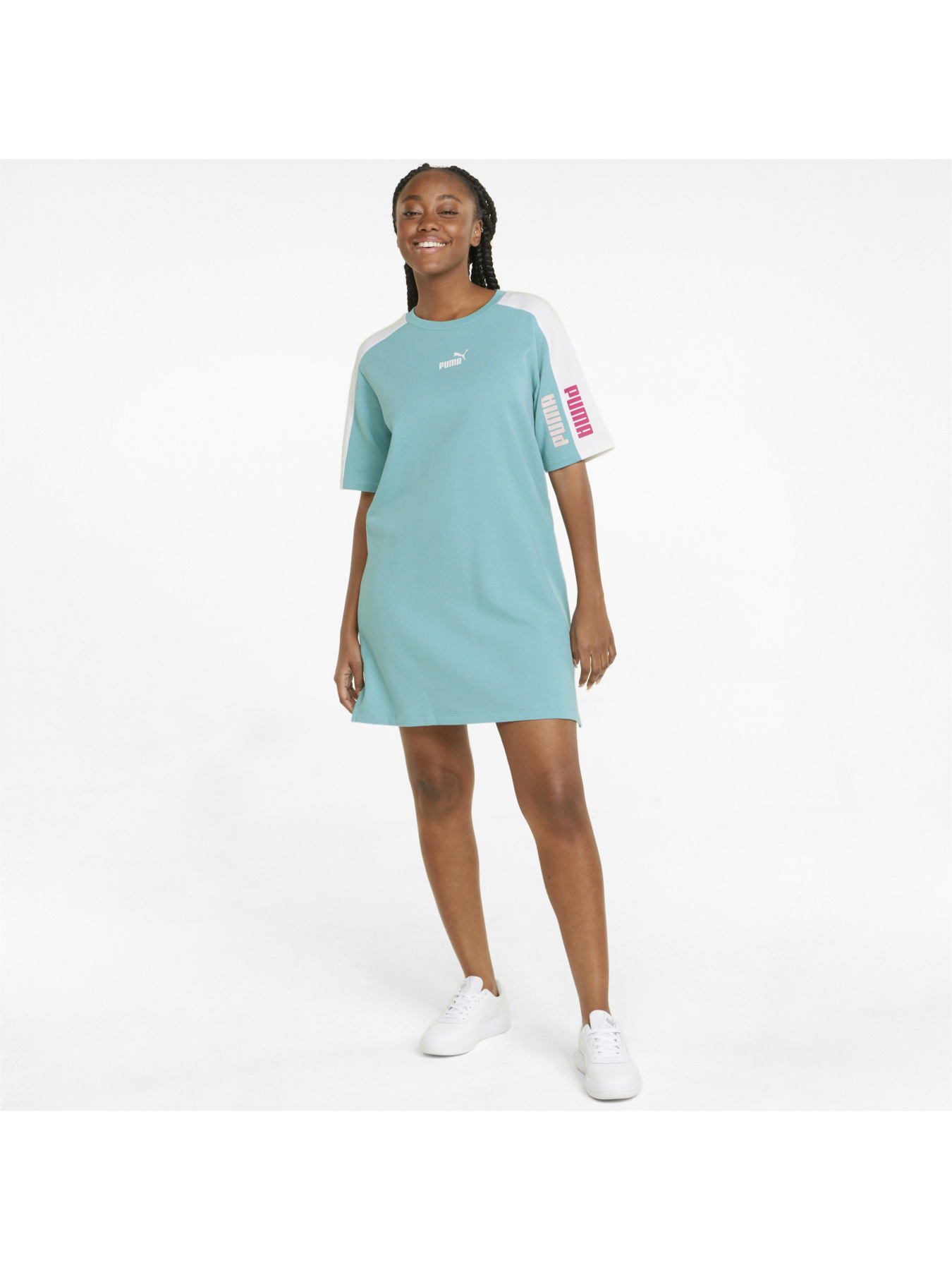 Платье-футболка PUMA Power Colorblock Tee Dress TR модель 847118 Фото