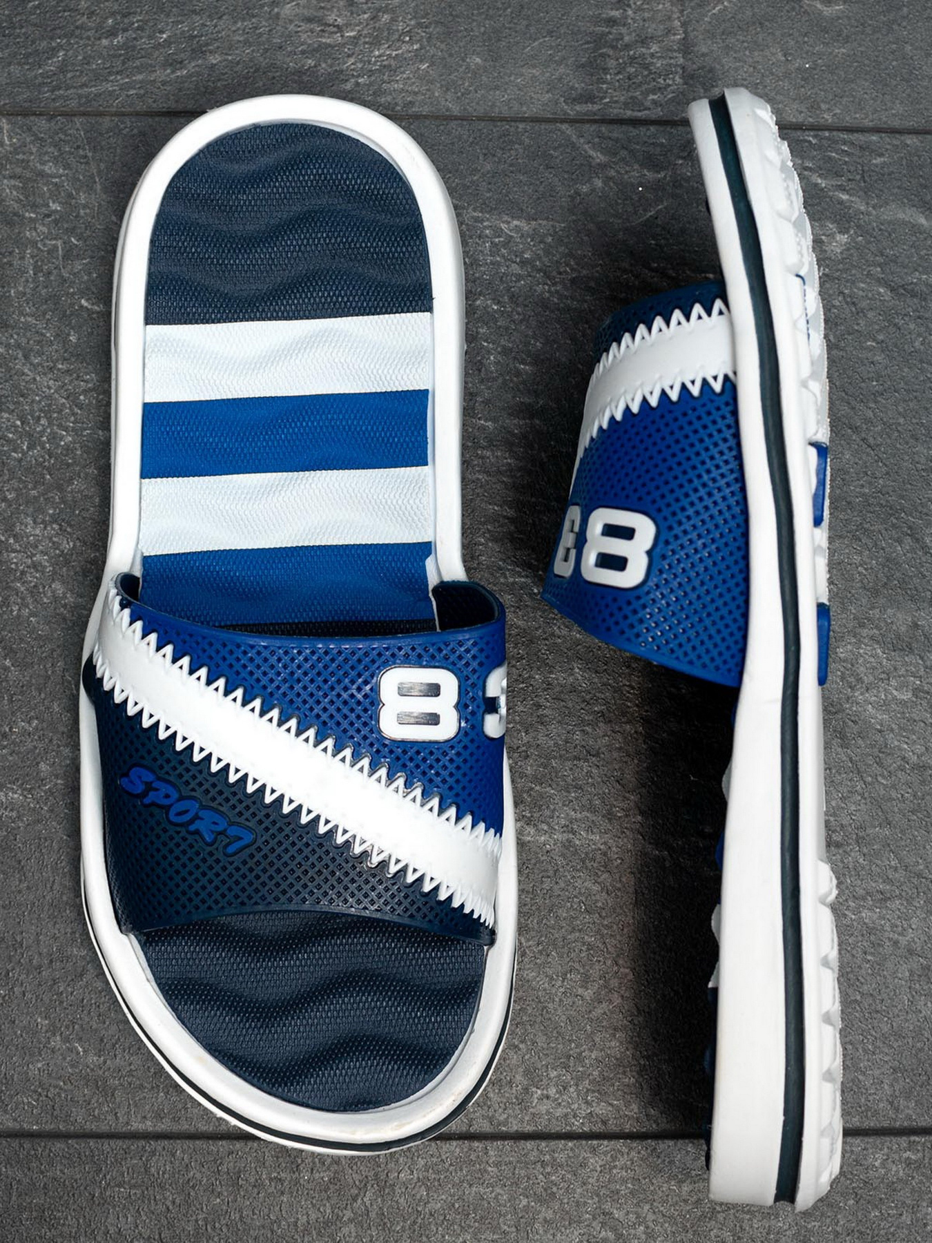 Шлепанцы ISSA Plus модель GOB2-83_darkblue Шлепанцы ISSA Plus модель GOB2-83_darkblue Фото