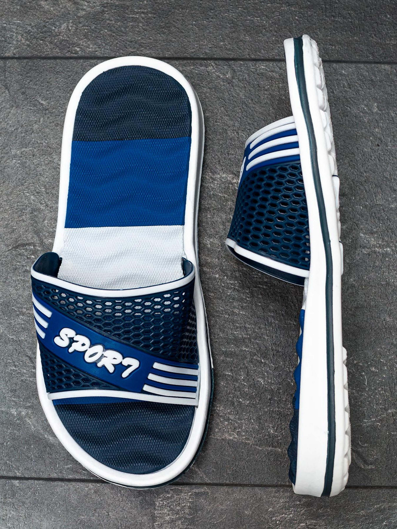 Шлепанцы ISSA Plus модель GOB2-84_darkblue Шлепанцы ISSA Plus модель GOB2-84_darkblue Фото