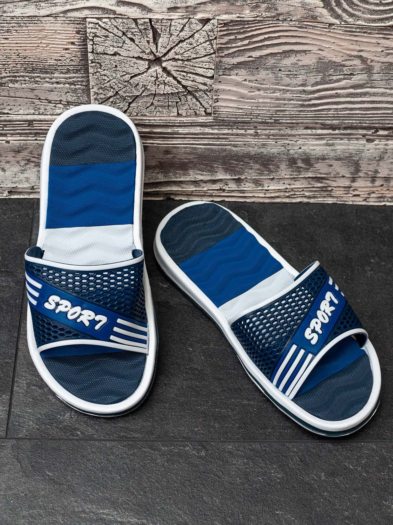 Шлепанцы ISSA Plus модель GOB2-84_darkblue Шлепанцы ISSA Plus модель GOB2-84_darkblue Фото