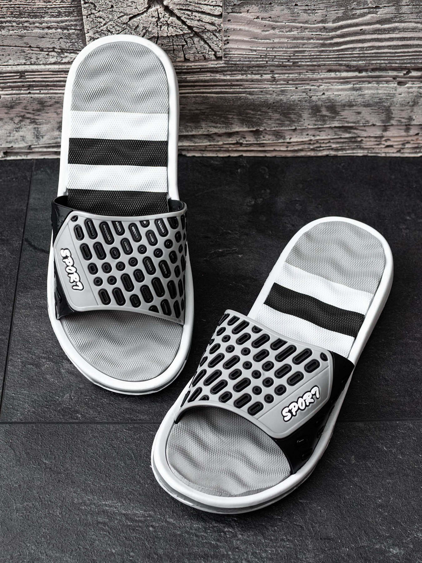 Шлепанцы ISSA Plus модель GOB2-85_grey Шлепанцы ISSA Plus модель GOB2-85_grey Фото