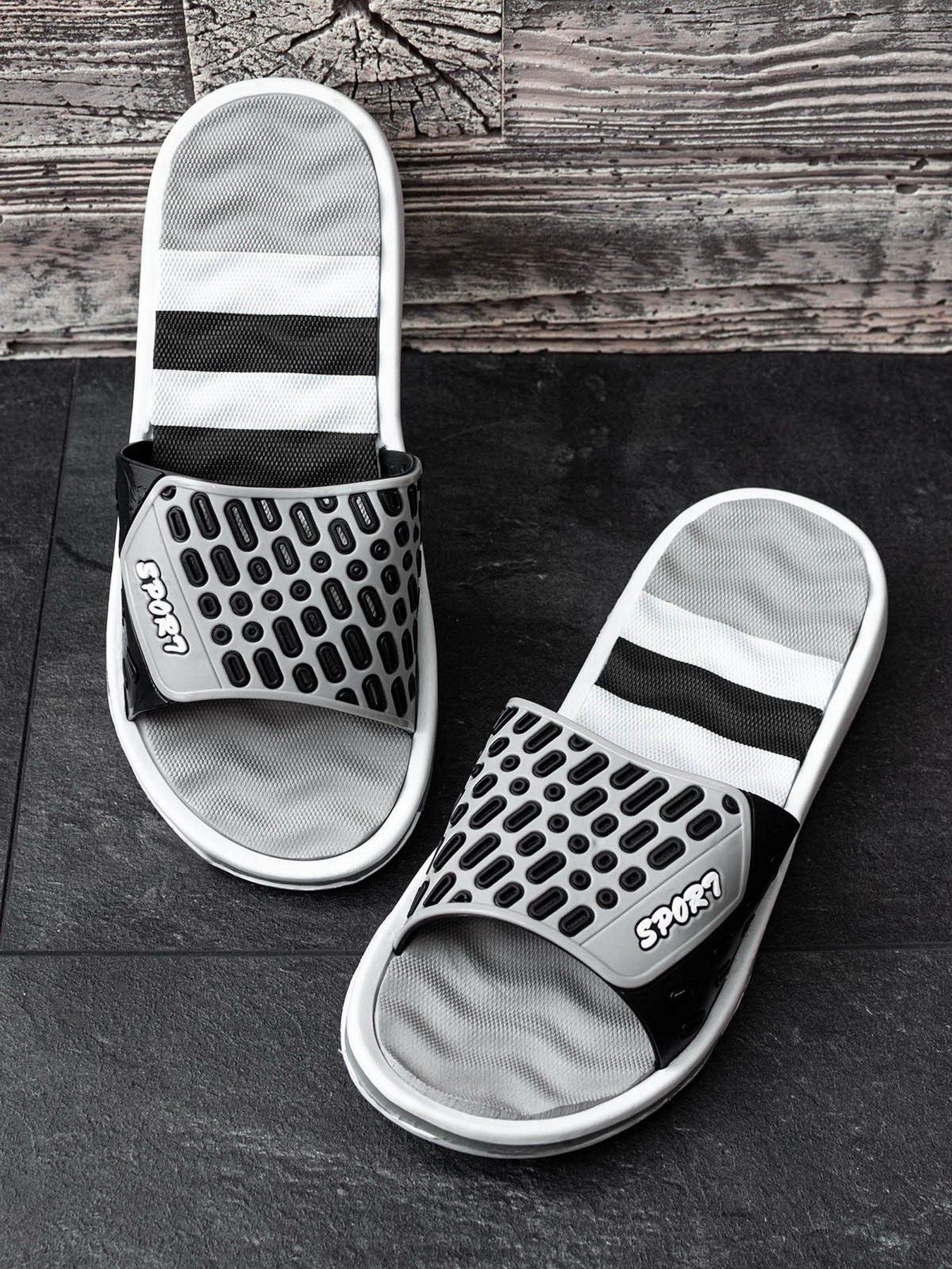 Шлепанцы ISSA Plus модель GOB2-85_grey Шлепанцы ISSA Plus модель GOB2-85_grey Фото