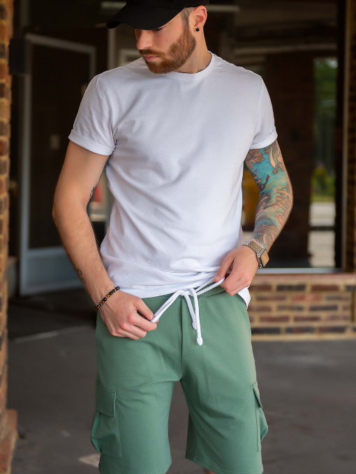 Шорты ISSA Plus модель GN-455_olive Фото