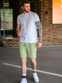 Повседневные шорты ISSA Plus модель GN-453_olive Фото