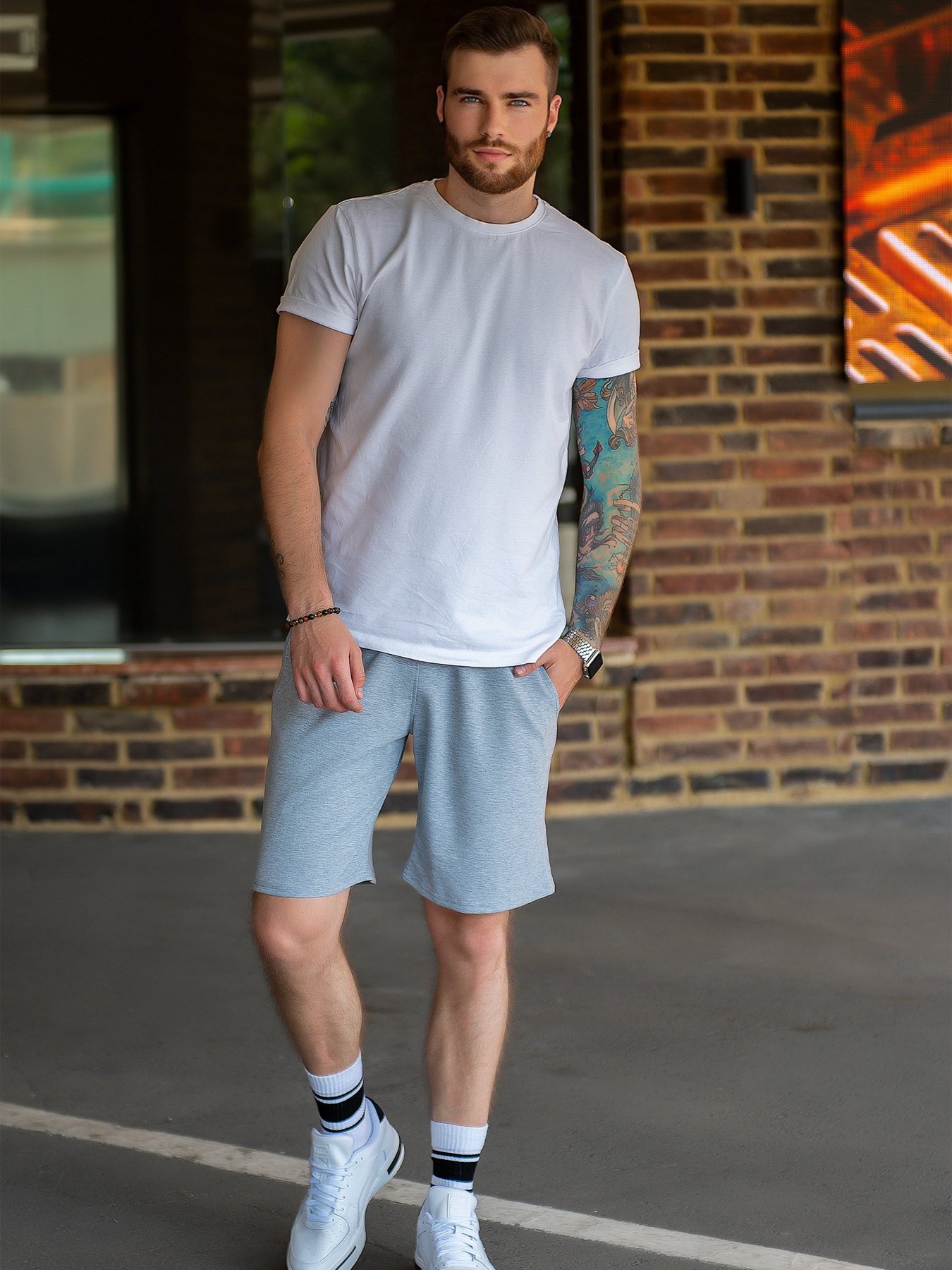 Шорти ISSA Plus модель GN-453_grey Фото