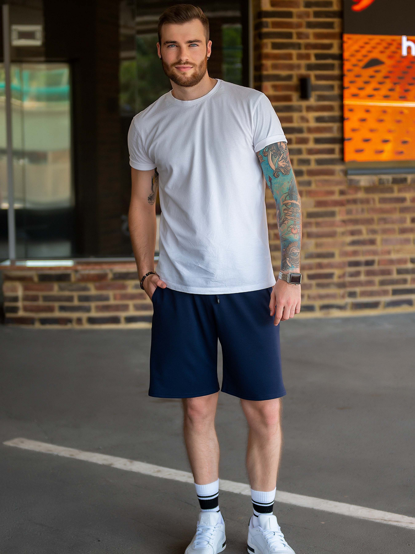 Шорти ISSA Plus модель GN-453_darkblue Фото