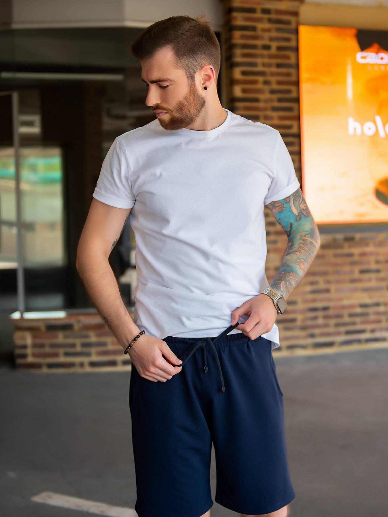 Повседневные шорты ISSA Plus модель GN-453_darkblue Повседневные шорты ISSA Plus модель GN-453_darkblue Фото