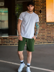 Повсякденні шорти ISSA Plus модель GN-453_khaki Фото