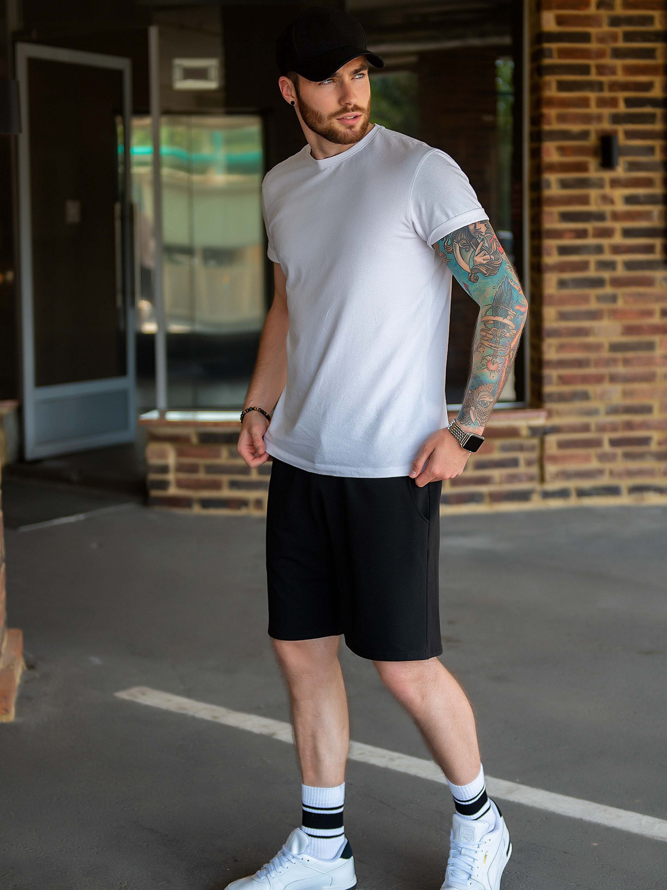 Шорты ISSA Plus модель GN-453_black Фото