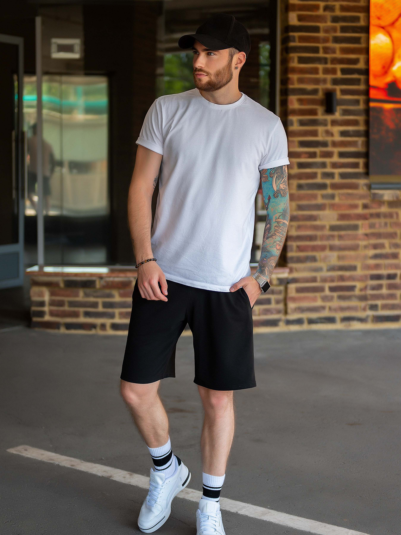 Повседневные шорты ISSA Plus модель GN-453_black Фото