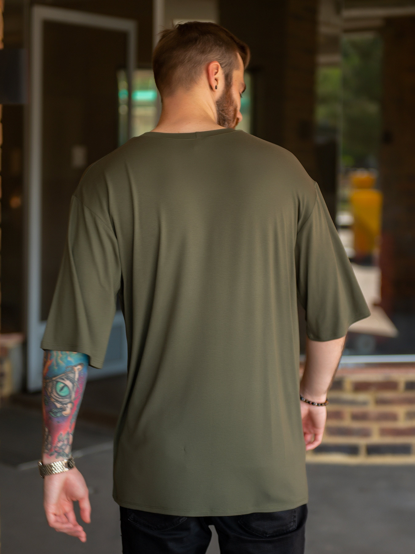 Футболка ISSA Plus модель GN-454_khaki Футболка ISSA Plus модель GN-454_khaki Фото