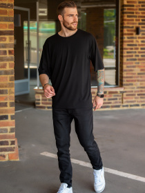 Футболка ISSA Plus модель GN-454_black Фото