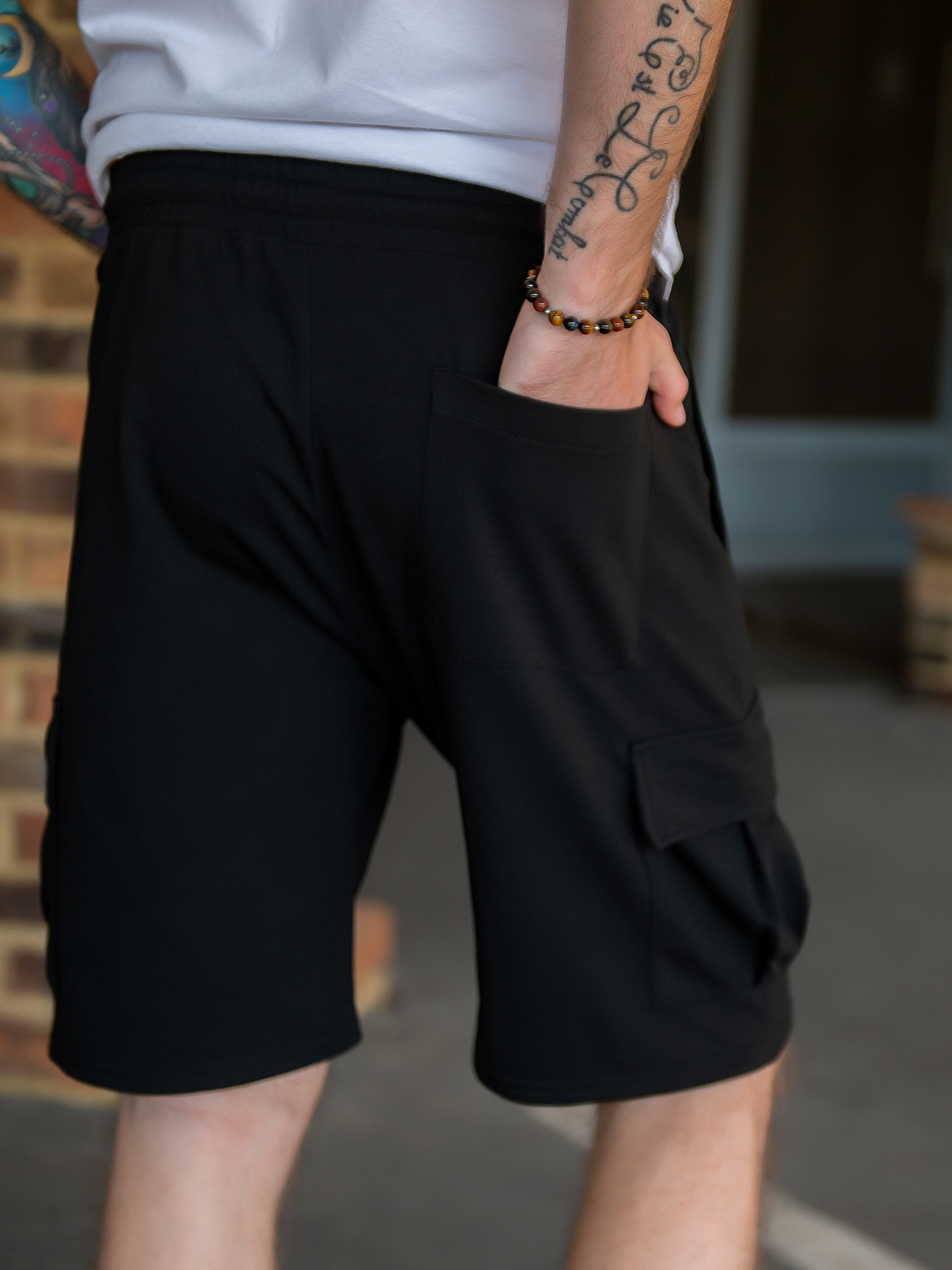 Повсякденні шорти ISSA Plus модель GN-455_black Фото