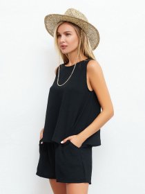 Повседневный костюм ISSA Plus модель 13460_black Фото