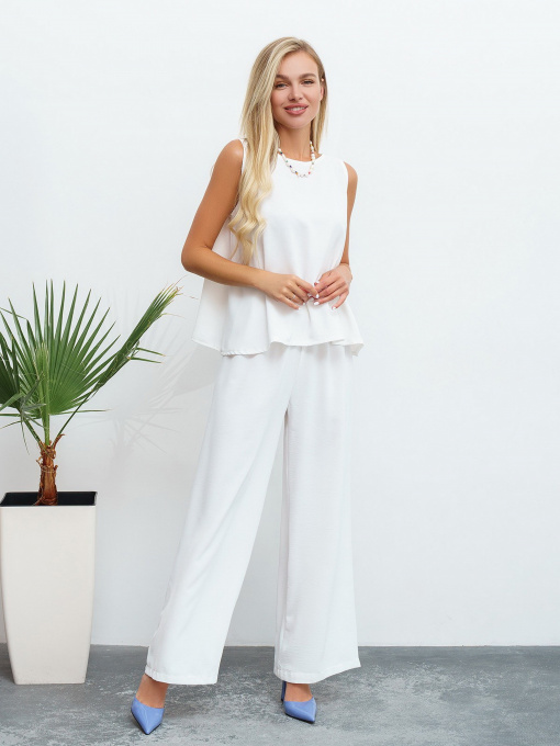 Повседневный костюм ISSA Plus модель 13451_white Фото