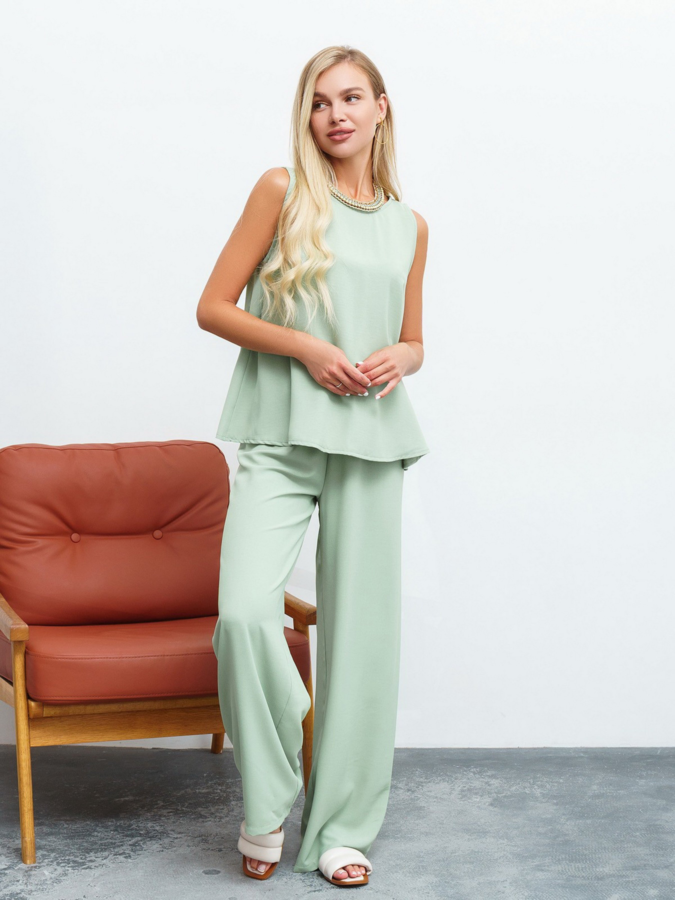 Костюм ISSA Plus модель 13451_olive Фото