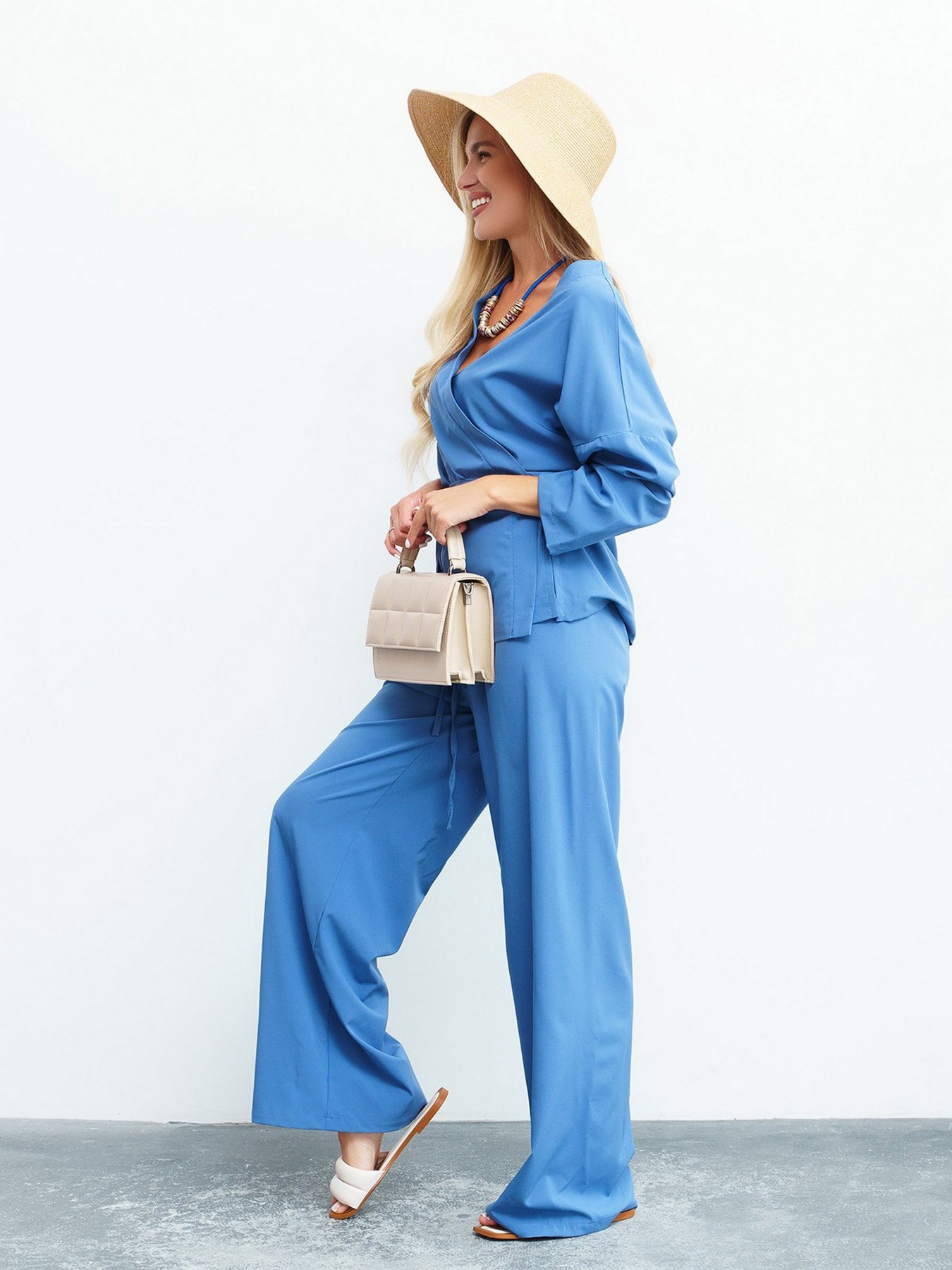 Повседневный костюм ISSA Plus модель 13452_blue Фото