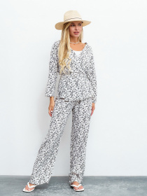 Повседневный костюм ISSA Plus модель 13453_white Фото