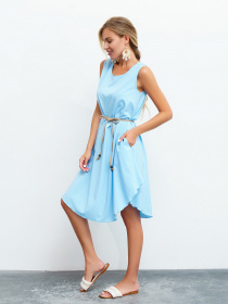 Сарафан ISSA Plus модель 13462_blue Сарафан ISSA Plus модель 13462_blue Фото