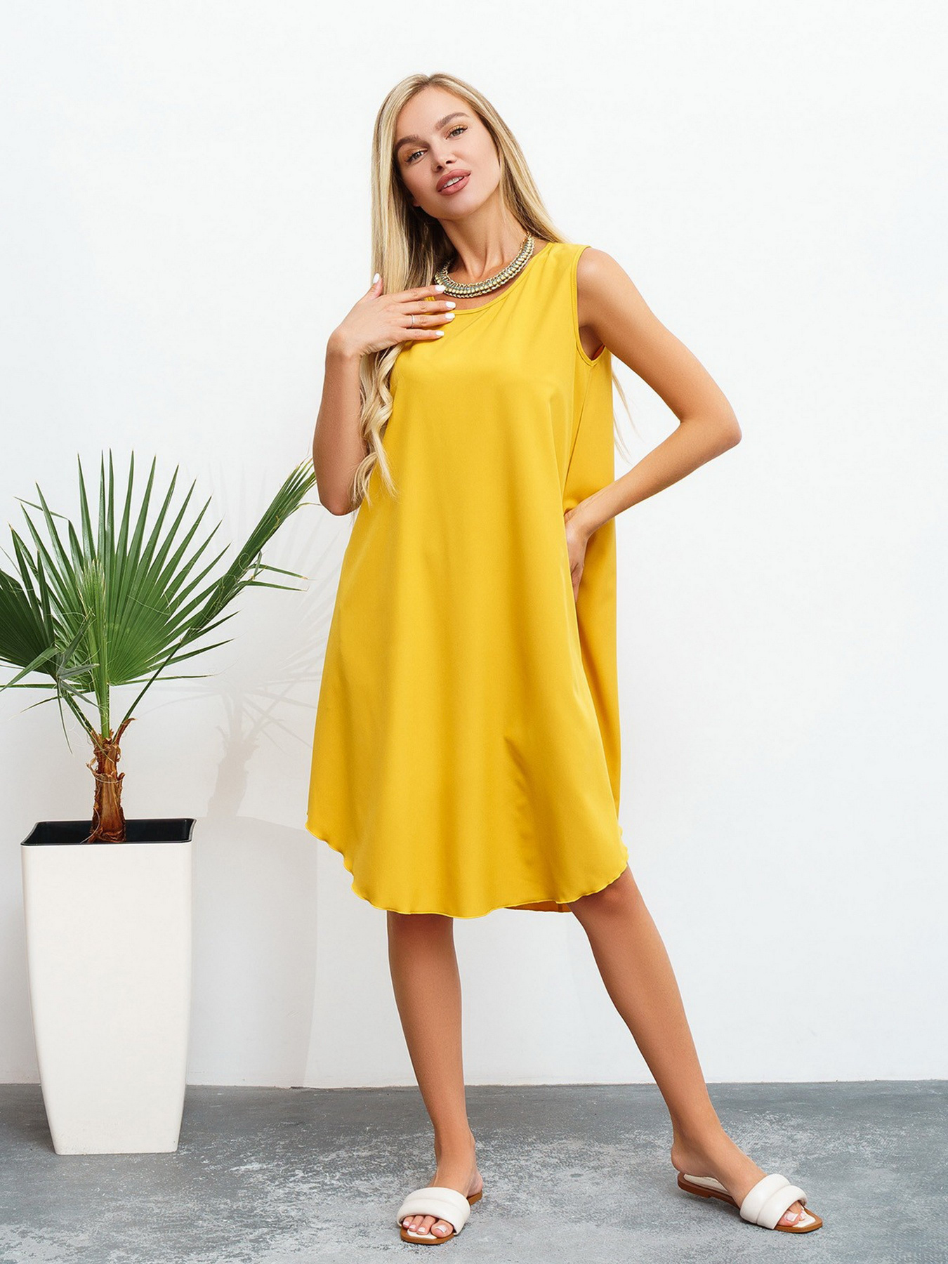 Платья ISSA Plus модель 13462_mustard Фото