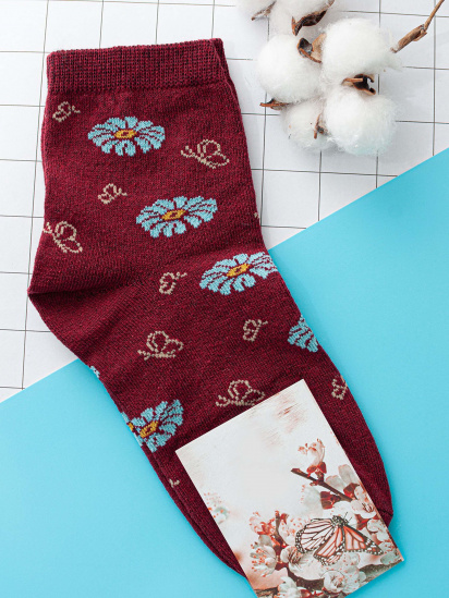 Шкарпетки та гольфи ISSA Plus модель NS-05_burgundy - фото