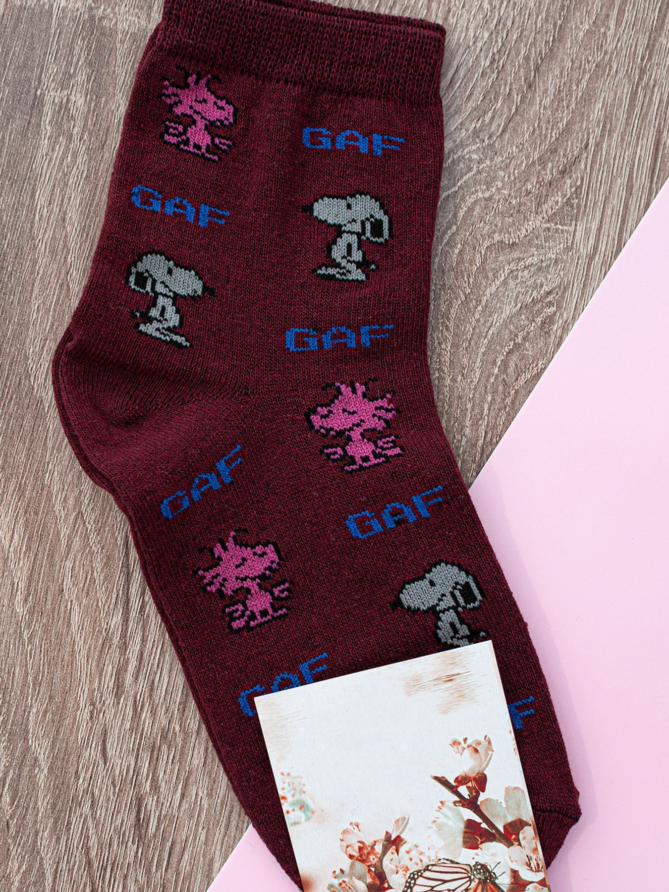 Шкарпетки та гольфи ISSA Plus модель NS-09_burgundy Фото