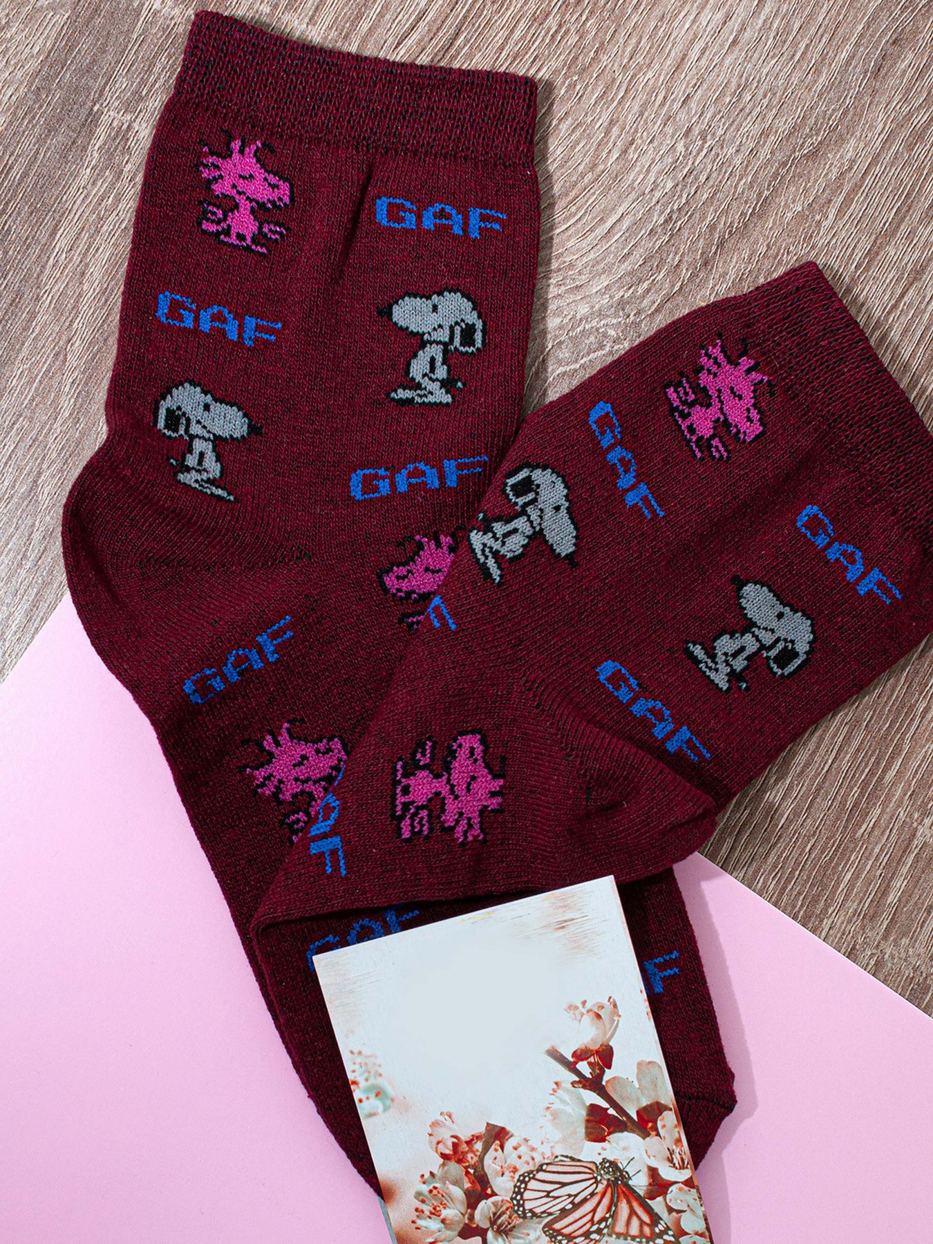 Шкарпетки та гольфи ISSA Plus модель NS-09_burgundy Фото