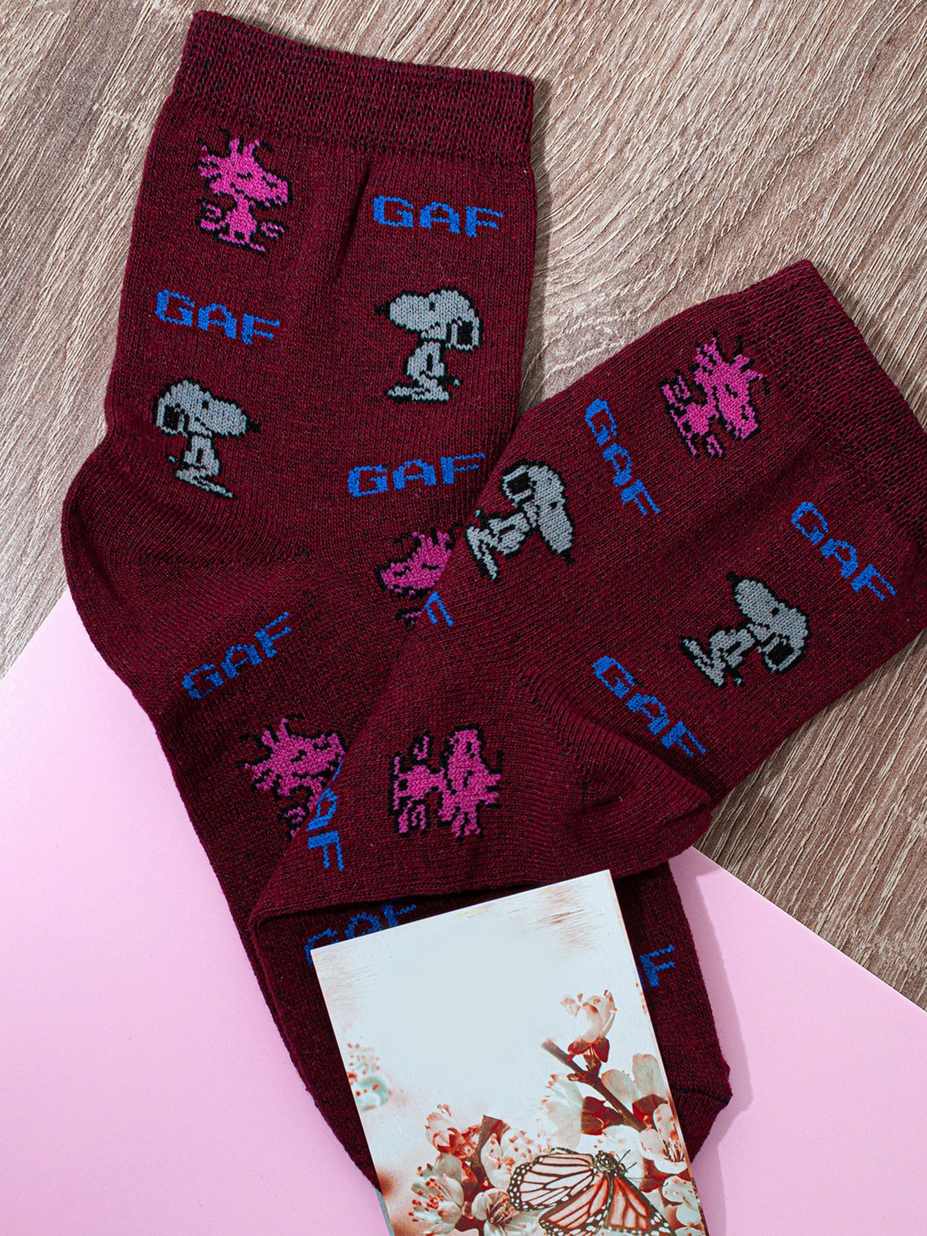 Шкарпетки та гольфи ISSA Plus модель NS-09_burgundy Фото