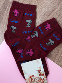 Шкарпетки та гольфи ISSA Plus модель NS-09_burgundy Фото