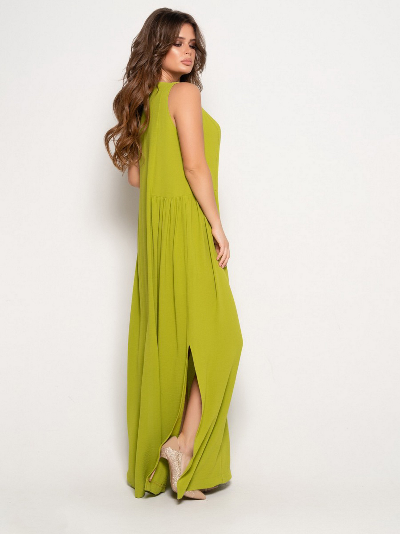 Сарафан ISSA Plus модель 10630_olive Фото