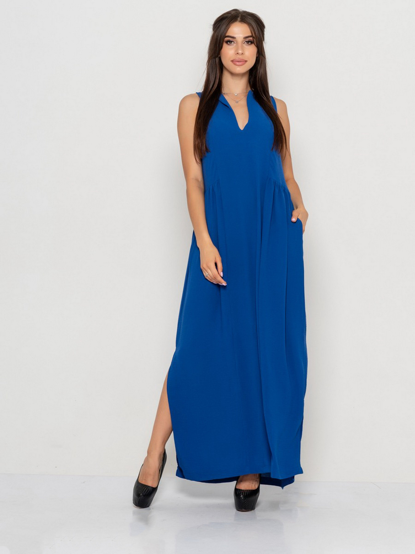 Сарафан ISSA Plus модель 10630_blue Сарафан ISSA Plus модель 10630_blue Фото