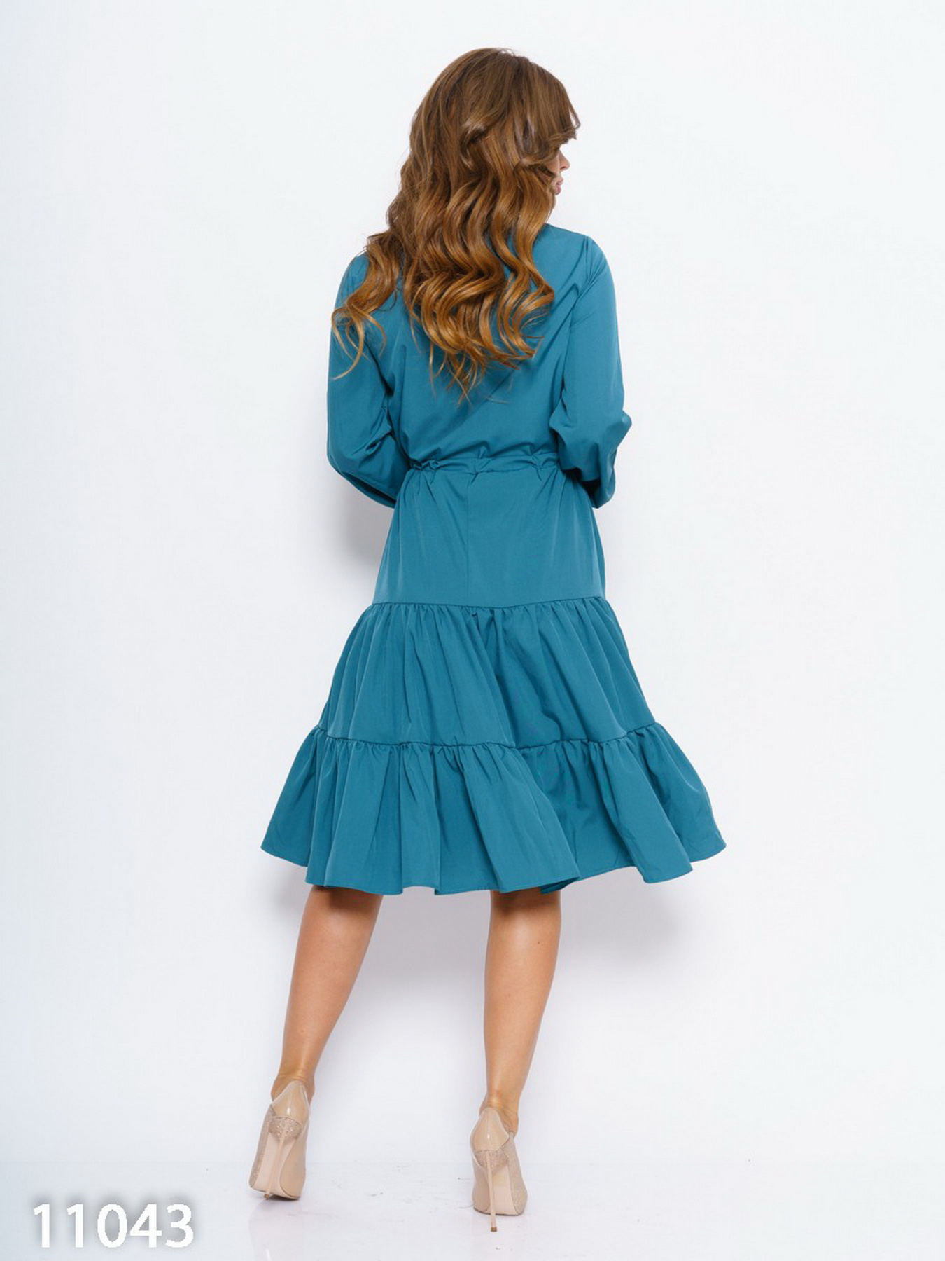 Платье миди ISSA Plus модель 11043_green Платье миди ISSA Plus модель 11043_green Фото