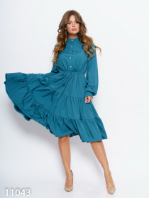 Платье миди ISSA Plus модель 11043_green Платье миди ISSA Plus модель 11043_green Фото