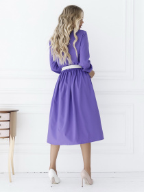 Платье миди ISSA Plus модель 12094_darklilac Фото