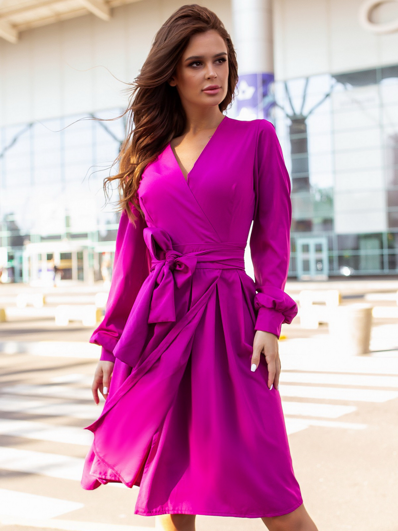 Платье мини ISSA Plus модель 12098_purple Фото