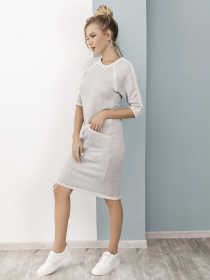 Сукня міні ISSA Plus модель 12177_lightgray Фото