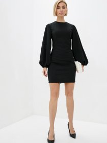 Платье мини ISSA Plus модель 12194_black Фото