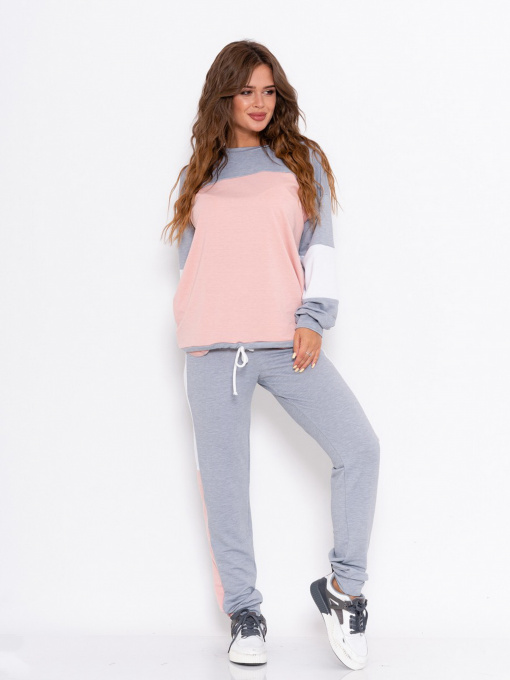 Спортивный костюм ISSA Plus модель 10996_серый Фото