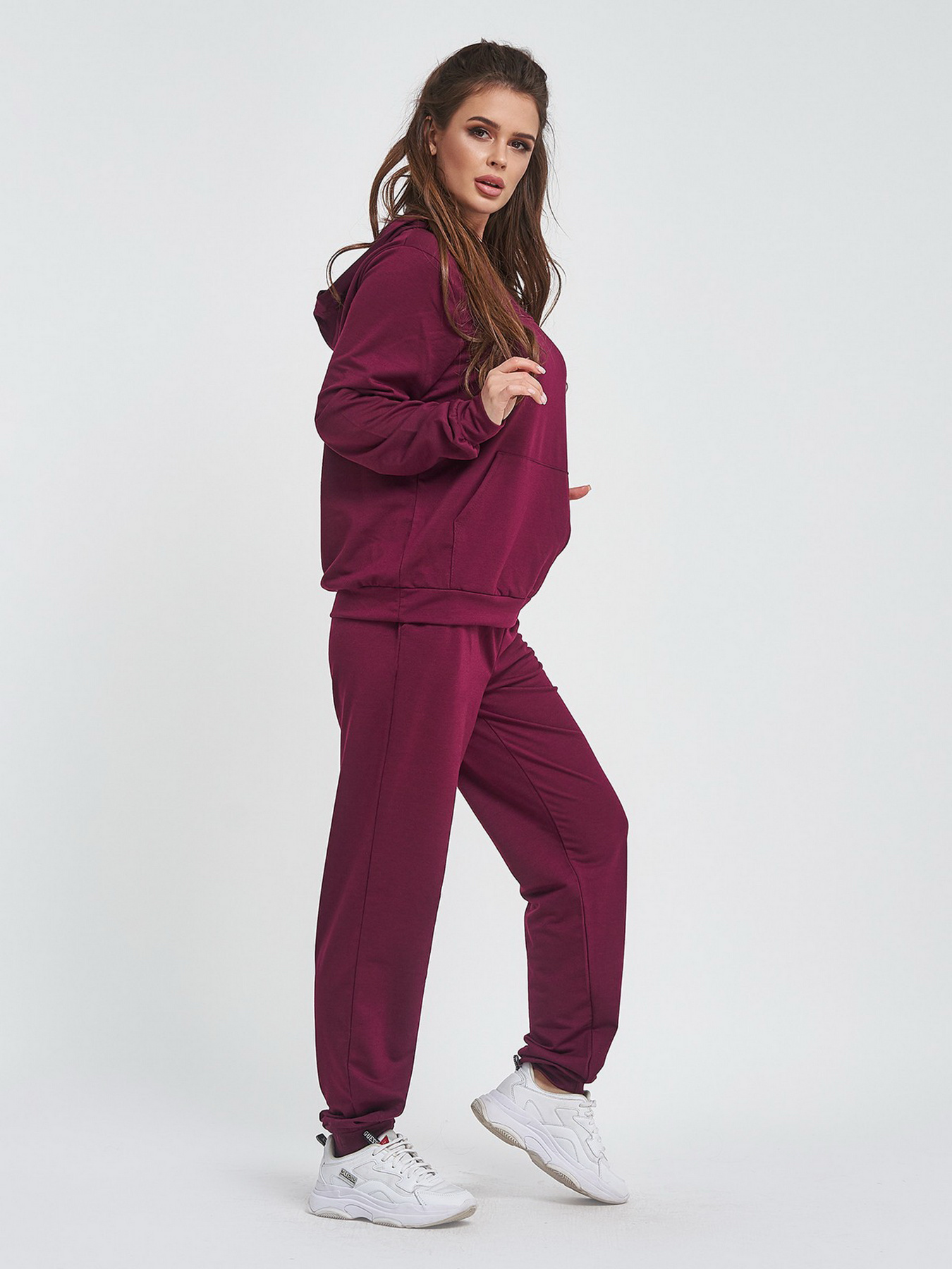 Спортивний костюм ISSA Plus модель 11440_бордовый Фото