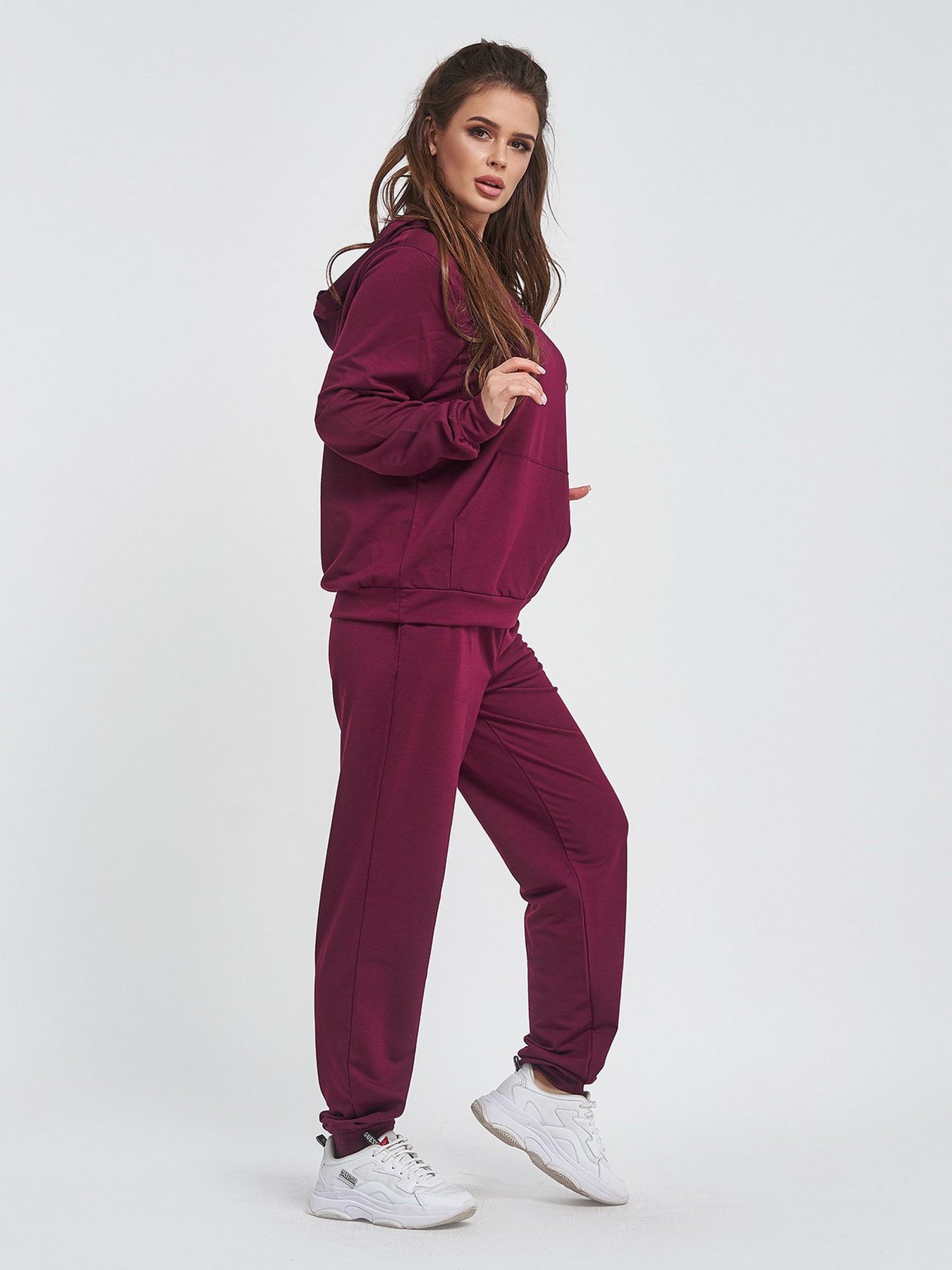 Спортивний костюм ISSA Plus модель 11440_бордовый Фото