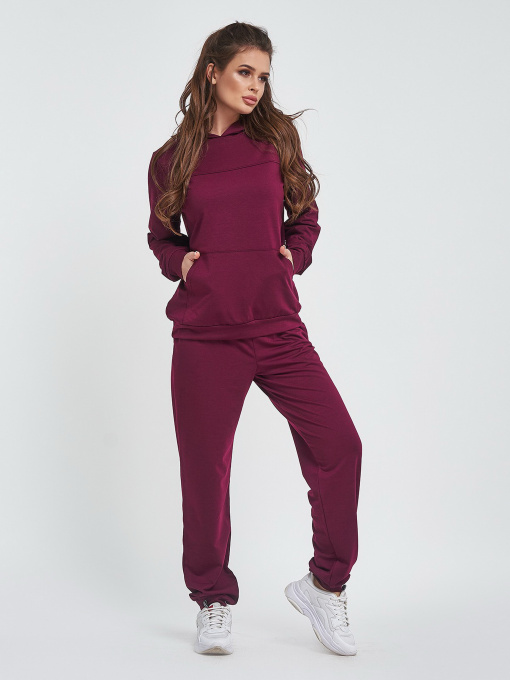 Спортивный костюм ISSA Plus модель 11440_бордовый Фото