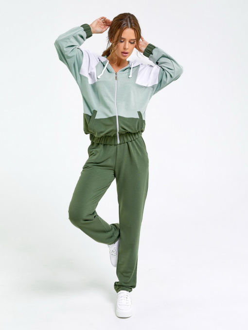 Спортивный костюм ISSA Plus модель 12190_khakimint Фото