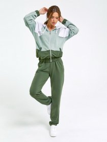 Спортивний костюм ISSA Plus модель 12190_khakimint Спортивний костюм ISSA Plus модель 12190_khakimint Фото