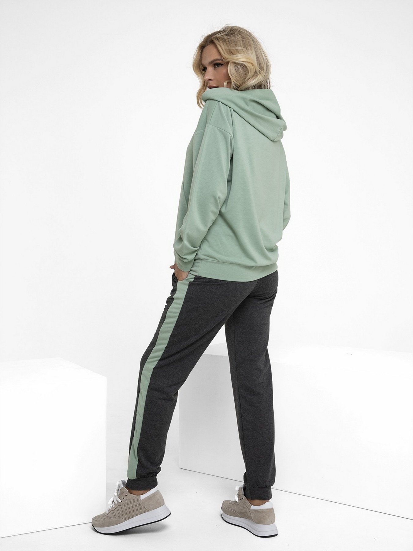 Спортивный костюм ISSA Plus модель 12217_greymint Фото