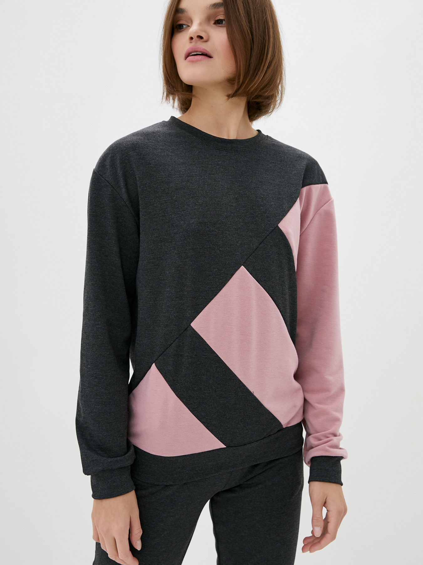 Спортивний костюм ISSA Plus модель SA-25_darkgreypink Фото