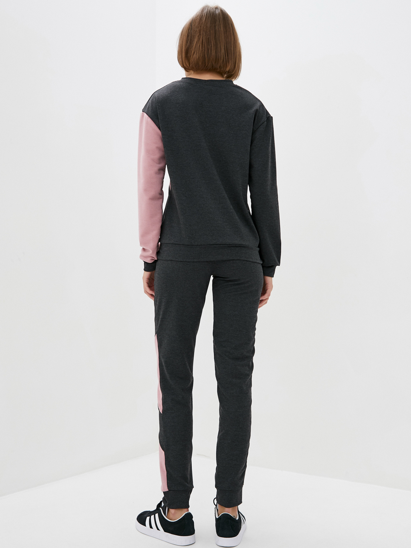 Спортивний костюм ISSA Plus модель SA-25_darkgreypink Фото