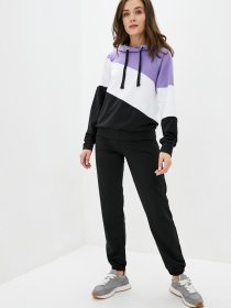 Спортивний костюм ISSA Plus модель SA-33_blackpurple Фото